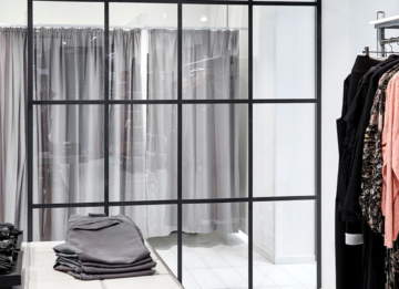 Eksklusiv afskærmning i butik